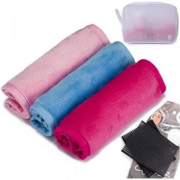 Makeup Remover Cloth 3 Pack - Chemical Free, Move Makeup Instantly with Just Water, Reusable Facial Cleansing Towel, Satisfaction Guaranty
