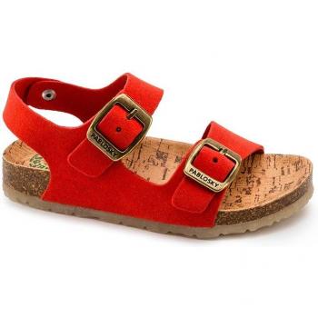 Sandalias Niño Pablosky de Piel Rojo 505768 - Sandalias de niño de piel con hebilla