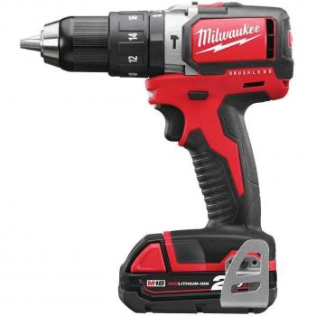 Milwaukee 4933448447 - M18 blpd-202c taladro percutor m18 brushless sin escobillas 18v, 60nm, 0-450/0-1800rpm, red lithium 2,0ah