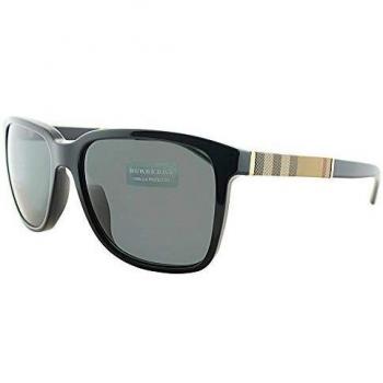 Burberry Men's 0BE4181 300187 58 Sunglasses, Black/Gray