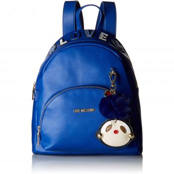 Love Moschino - Borsa Pu, Bolsos mochila Mujer, Azul