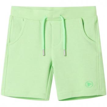Pantalón corto infantil verde flúor 140