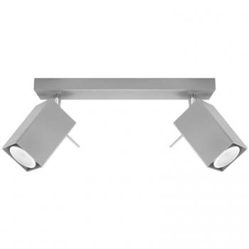 Aplique de techo MERIDA 2 luces GU10 acero gris LEDBOX