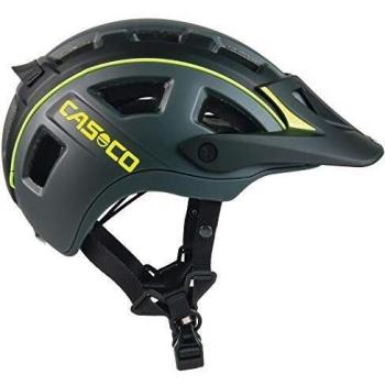 Casco MTBE 2 - Casco para bicicleta de montaña, color negro y amarillo neón mate, 52-56 cm