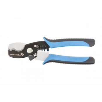 Tijera para cables Hogert Technik HT1P045 185mm, características: longitud de 185 mm, diseño ergonómico, fabricada en acero de alta calidad, mango antideslizante, apta para cortar cables y al