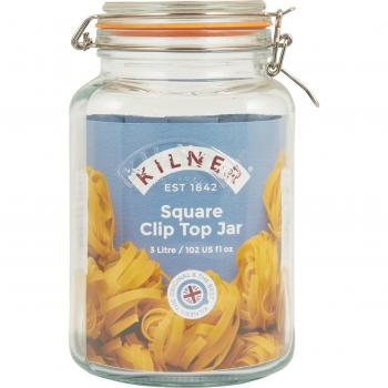 Kilner Square Clip Top Jar - Clear