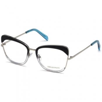 Emilio Pucci - Montura de gafas - para mujer negro mate/plateado 52 mm