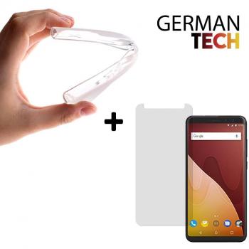 German Tech Funda Gel Flexible para Wiko View Prime + Protector de Pantalla