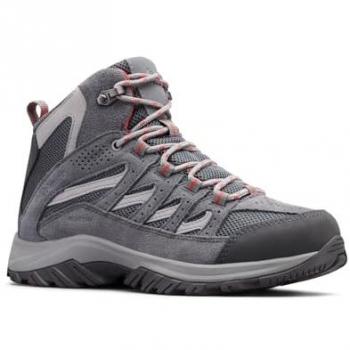 Columbia Botas de Senderismo Crestwood™ Mid Waterproof para Mujer, color gris humo, talla 39
