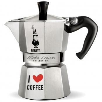 Cafetera Italiana Moka Express Bialetti 6 Tazas Inox I Love Coffee