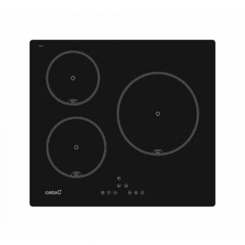 Placa de Inducción Cata IB 6403 BK con 3 Zonas de Cocción, Tamaño 59x52 cm