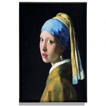 Impresión sobre Lienzo La Joven de la Perla en Poliéster y Madera, Multicolor, 60x3x90 cm