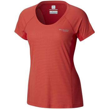 Columbia Titan Ultra II Manga Corta, Mujer, Red Coral, cherrybomb, S