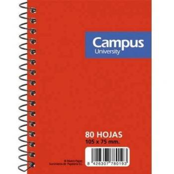 (Caja 12 unid) BLOC 16º CAMPUS 80H TAPA BASICA NATURAL 4X4