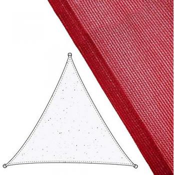 Toldo Vela de Sombra Triangular Burdeos 5x5x5 m de Fibra Alta Resistencia 200gr/m² HDPE, Protección UV, Transpirable para Exteriores: Jardín, Patio, Terraza