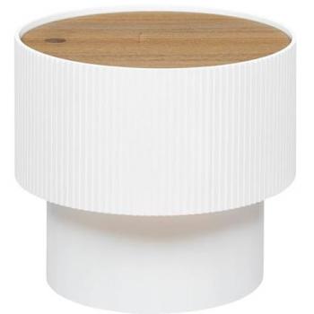 Mesa de Centro Enola de Chapa de Fresno Blanco D38,5 cm - Atmosphera Créateur D'Intérieur