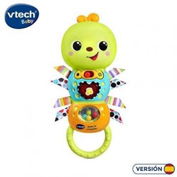 VTech- Anita la oruguita Sonajero electrónico Interactivo con Voz y Luces, Color