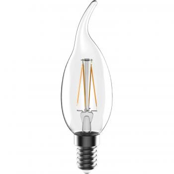 Toshiba Bombilla LED Filamento E14 VELA Golpe de Viento 5W, 470 lm, 2700 K, regulable, equivalente a 40W