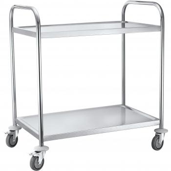 iqe – Industrial Quality Equipment EWH de 200 Acero inoxidable camarera, 2 pisos, 100 kg capacidad de carga, 845 mm x 525 mm x 940 mm