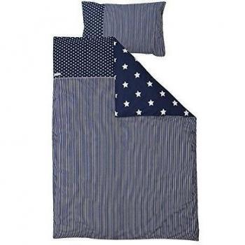 Little Dutch 0511 - Ropa de cama infantil, color azul con estrellas blancas