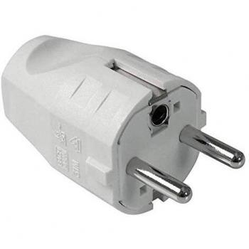 Bachmann 910200 Enchufe Schuko, Blanco, 1 Stück Montagestecker