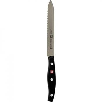 ZWILLING Cuchillo multiusos, Longitud de la hoja: 13 cm, Hoja dentada, Mango especial de acero inoxidable/plástico, Twin Pollux
