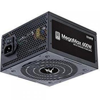 Fuente de Alimentación ATX Zalman MegaMax 600W, Eficiencia 80PLUS, Soporte Dual CrossFire y SLI, PFC Activo Intercalado