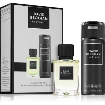 David Beckham Instinct Fragrance Gift Set - Includes Eau de Parfum 50ml and Deodorant Body Spray 150ml, characterized by a captivating fougère citrus scent