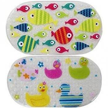 Alfombra de baño PVC Multicolor (2 piezas) 69x1x39 cm