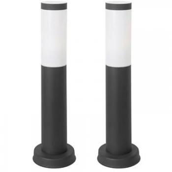 Baliza Exterior Koral IP55 para Jardín - Poste de Luz Acero Inoxidable 23W, Farolillo Moderno Antracita o Inox (2 uds)