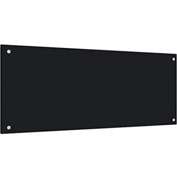 vidaXL Protector salpicaduras cocina vidrio templado negro 100x40 cm