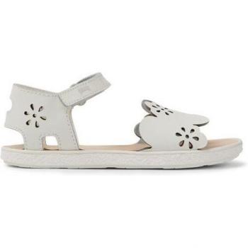 CAMPER Miko Sandals for Girls - White, Size 25, Smooth Leather