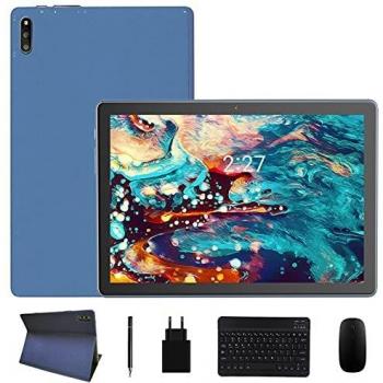 ZONMAI MX2 Tablet 10.1 Pulgadas Android 10.0 | Tableta 5G WiFi Ultrar-Rápido Quad-Core 1.6GHz 4GB RAM + 64GB ROM | 8000mAh Bluetooth 5.0 Type-C Google GMS Teclado y Ratón - Azul