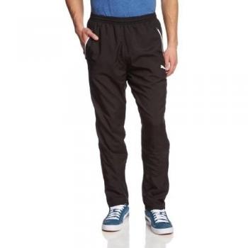 PUMA Leisure Pants - Pantalones de fútbol para hombre, color blanco / negro, talla XL