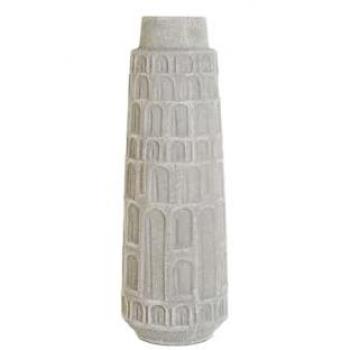 Jarrón Home ESPRIT Blanco Resina 18 x 18 x 52 cm