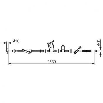 Cable de freno de mano BOSCH 1 987 482 919 para HONDA
