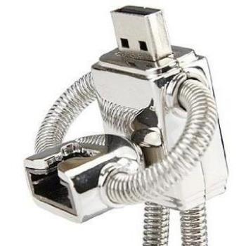 Woo Inc. 8GB Stainless Steel ROBOT USB 2.0 Alta velocidad unidad flash Tarjeta de memoria Support Windows and Mac OS Shock Proof Metallic Body