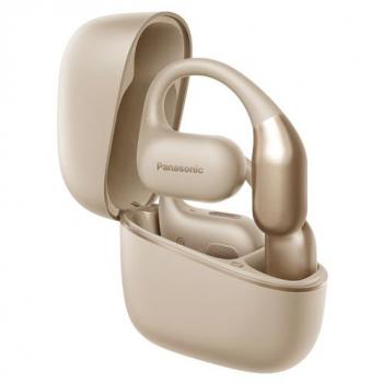 Auriculares Inalámbricos Bluetooth Panasonic RB-F10DE-C de Oído Abierto, 25 Horas de Reproducción, Reducción de Ruido y Controles Táctiles - Beige