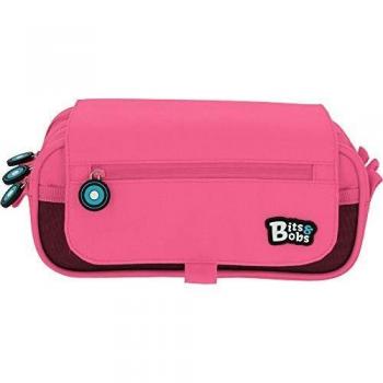 Grafoplás Escolar Triple, Estuches 3 Compartimentos Con Solapa Niños Unisex, Rosa