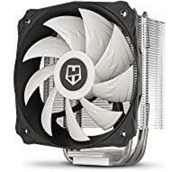 NOX HUMMER H-212 - NXHUMMERH212 - Ventilador CPU 120 mm, PWM, Compatible con Intel&AMD, Base de aluminio, compacto, Diseño cónico, negro