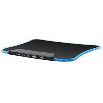 Gembird Alfombrilla Raton LED HUB 4X USB