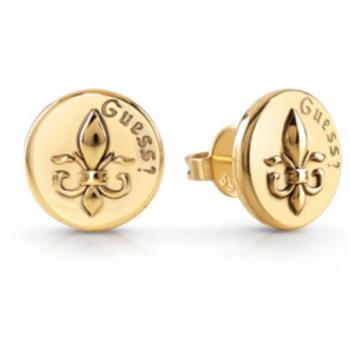 Pendientes Guess Hombre Knight Flower de Acero Dorado