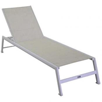 Vacchetti - Tumbona y Cuna de Aluminio Cleveland, Blanco, 195x55 cm h 31 cm