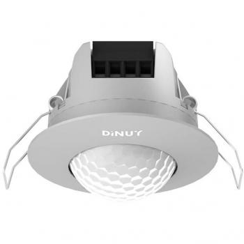 Detector de movimiento 360º empotrable en techo DINUY DM TEC 03P Plata