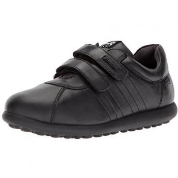 Camper Pelotas Ariel Kids Sneakers - Black, Size 38, Smooth Leather/Cotton Fabric