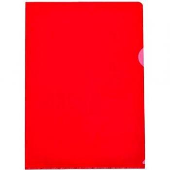 Grafoplás 5281151. Pack de 10 Dosieres Uñero A4, Color Rojo, Forma de L