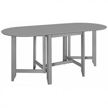 vidaXL Mesa de comedor extensible gris