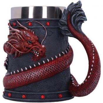 Jarra Dragón Rojo 16cm - Nemesis Now Dragon Coil
