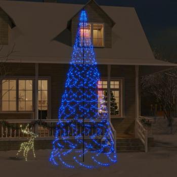 Árbol de Navidad en Asta Bandera 1400 LED Cálido Adorno Fiesta Color Blanco cálido, Azul y más