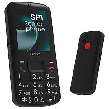 ADOC SP1 - Teléfono Móvil para Personas Mayores, Teclas e Iconos Grandes, Botón SOS, Android, 4G, Bluetooth 4.0, Wi-Fi, GPS, Cámara, Batería de 1